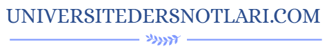 Üniversite Ders Notları